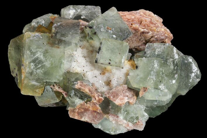 Blue-Green, Cubic Fluorite Crystal Cluster - Morocco #99008